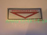 nápis- Hydraulický olej            NHO